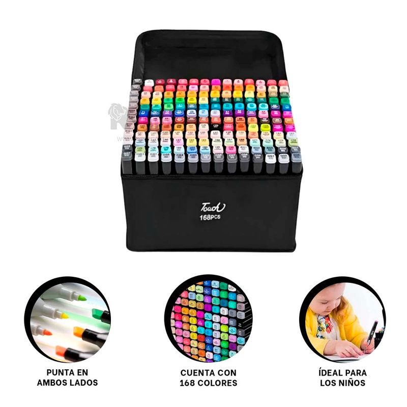 RYBIU IMPORT - Marcadores Versatiles 168 Unidades Y+Ligas de Regalo