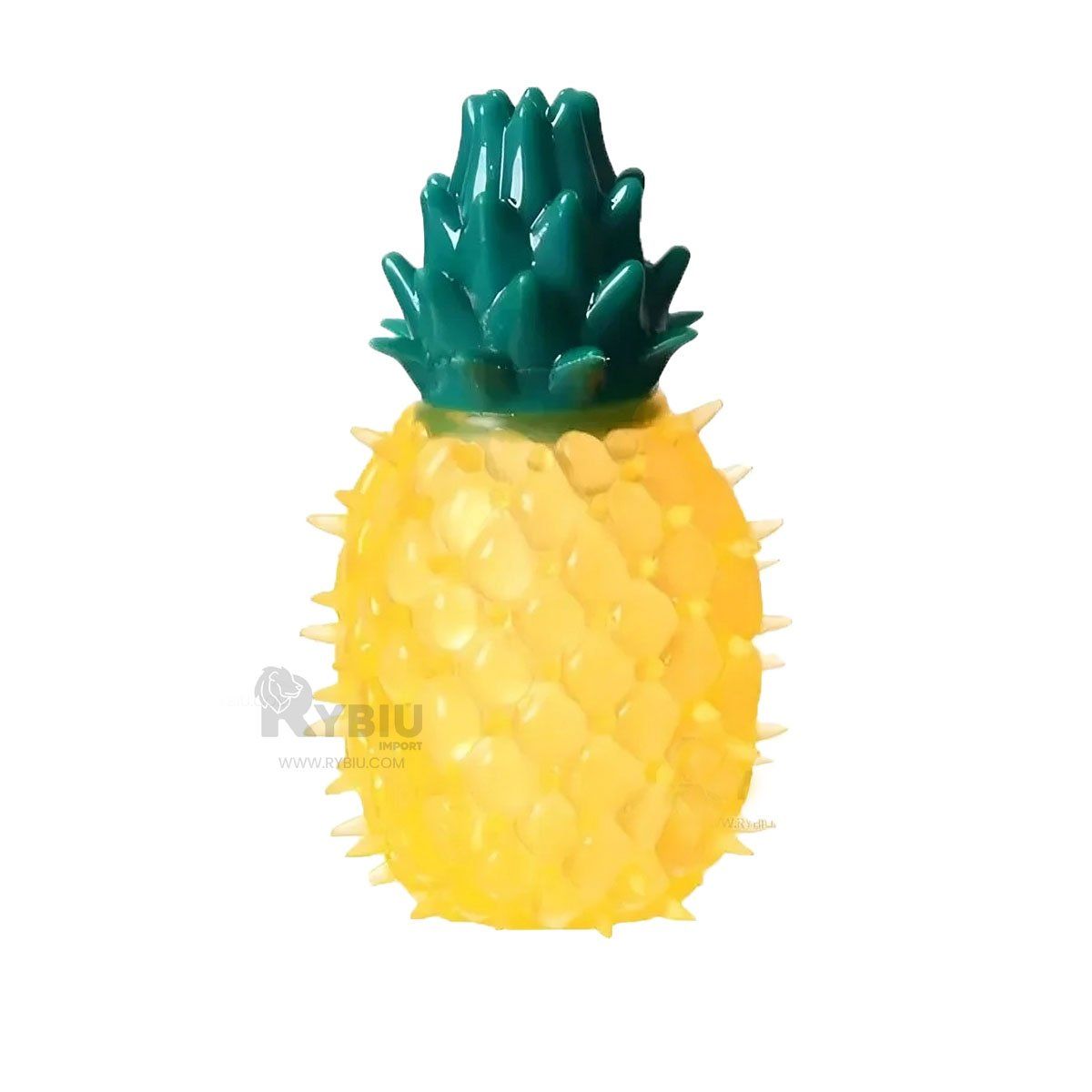 GENERICO - Piña Duradera para Mascotas Color Amarillo Y+Regalo Stickers