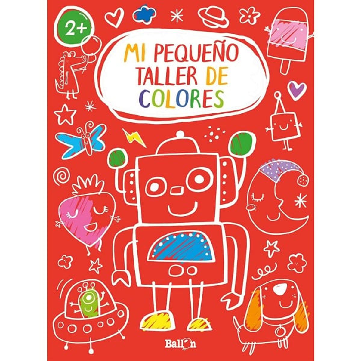 GENERICO - Libro para Colorear - Mi Pequeño Taller de Colores Rojo
