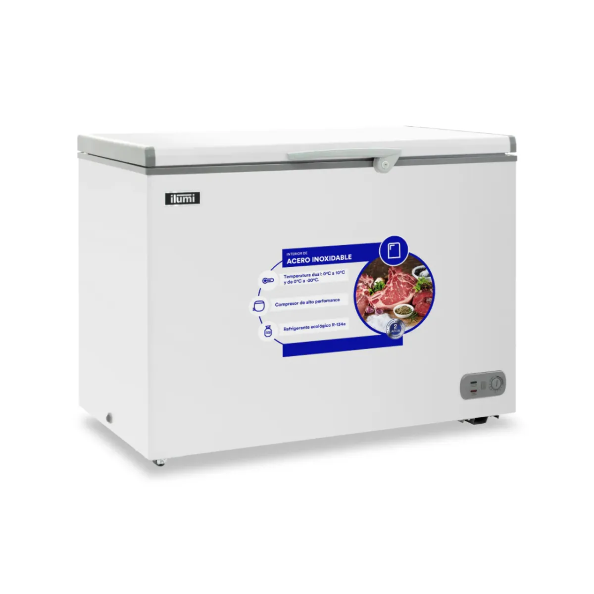 ILUMI - Congelador 340 litros Ilumi TFI-3400WH