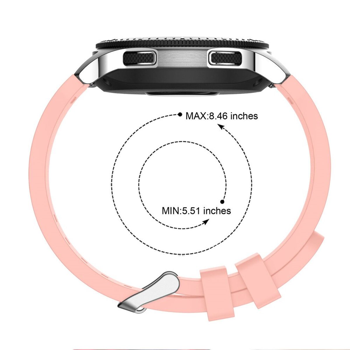 GENERICO - Correa Silicona para HUAWEI GT5 DE 46MM - GT5 PRO - Rosa