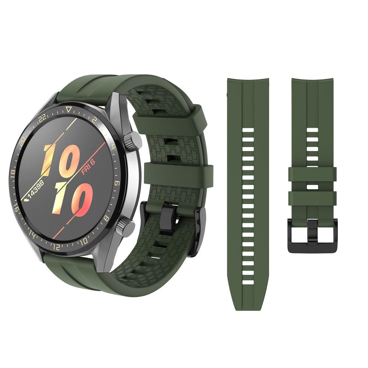 GENERICO - Correa Silicona Sport 2 para HUAWEI GT5 DE 46MM - GT5 PRO - Verde