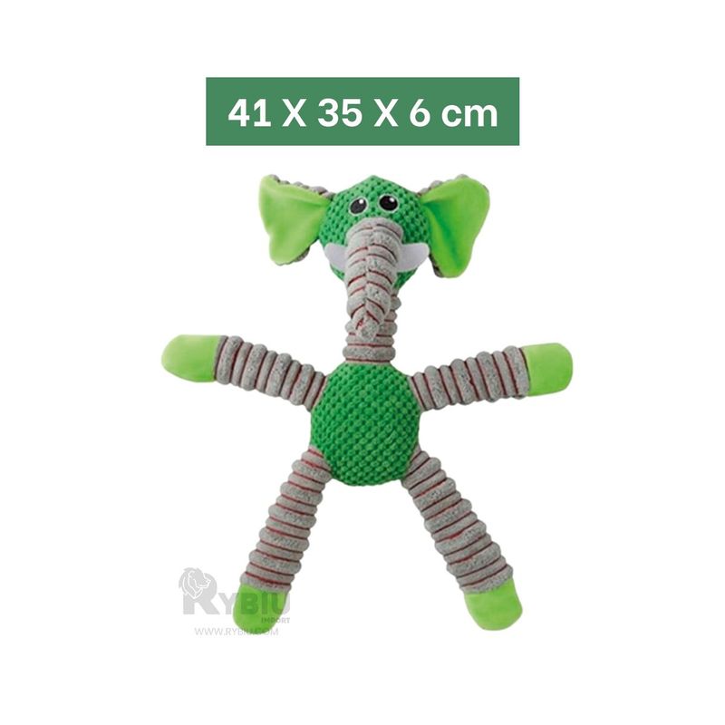 GENERICO - Muñeco de Elefante para Perro en Verde Y+Ligas de Regalo