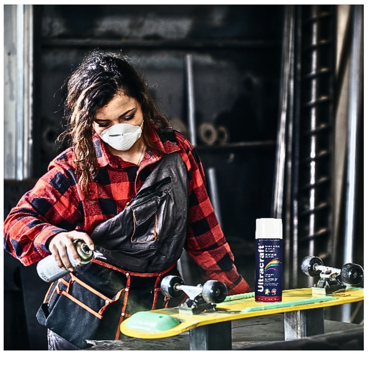 TRUPER - Pintura spray color BLANCO BRILLANTE, 2 UNIDADES ULTRACRAF TRUPER