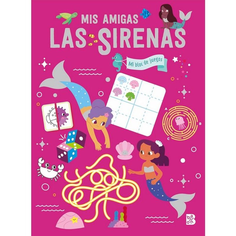GENERICO - Libro Infantil  ACTIVIDADES MIS AMIGAS LAS SIRENAS – MI BLOC DE JUEGOS