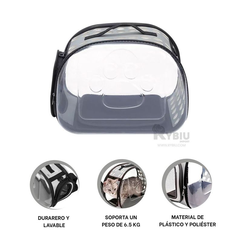 GENERICO - Maletin para Llevar Mascota en Plomo Y+Envoltorio de Regalo