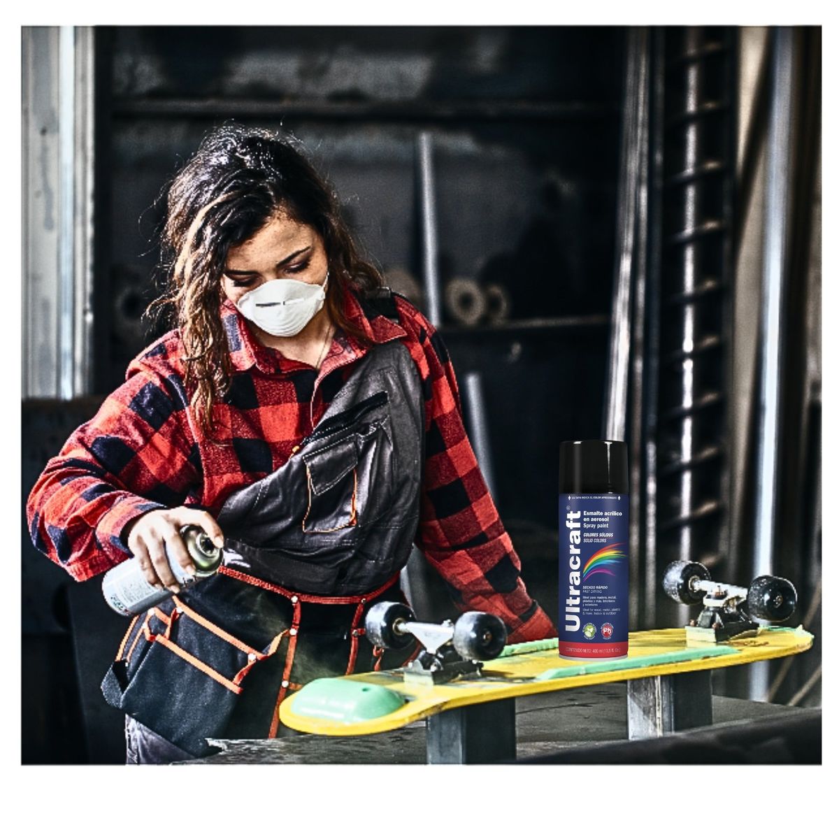 TRUPER - Pintura spray color NEGRO BRILLANTE, 2 UNIDADES ULTRACRAF TRUPER