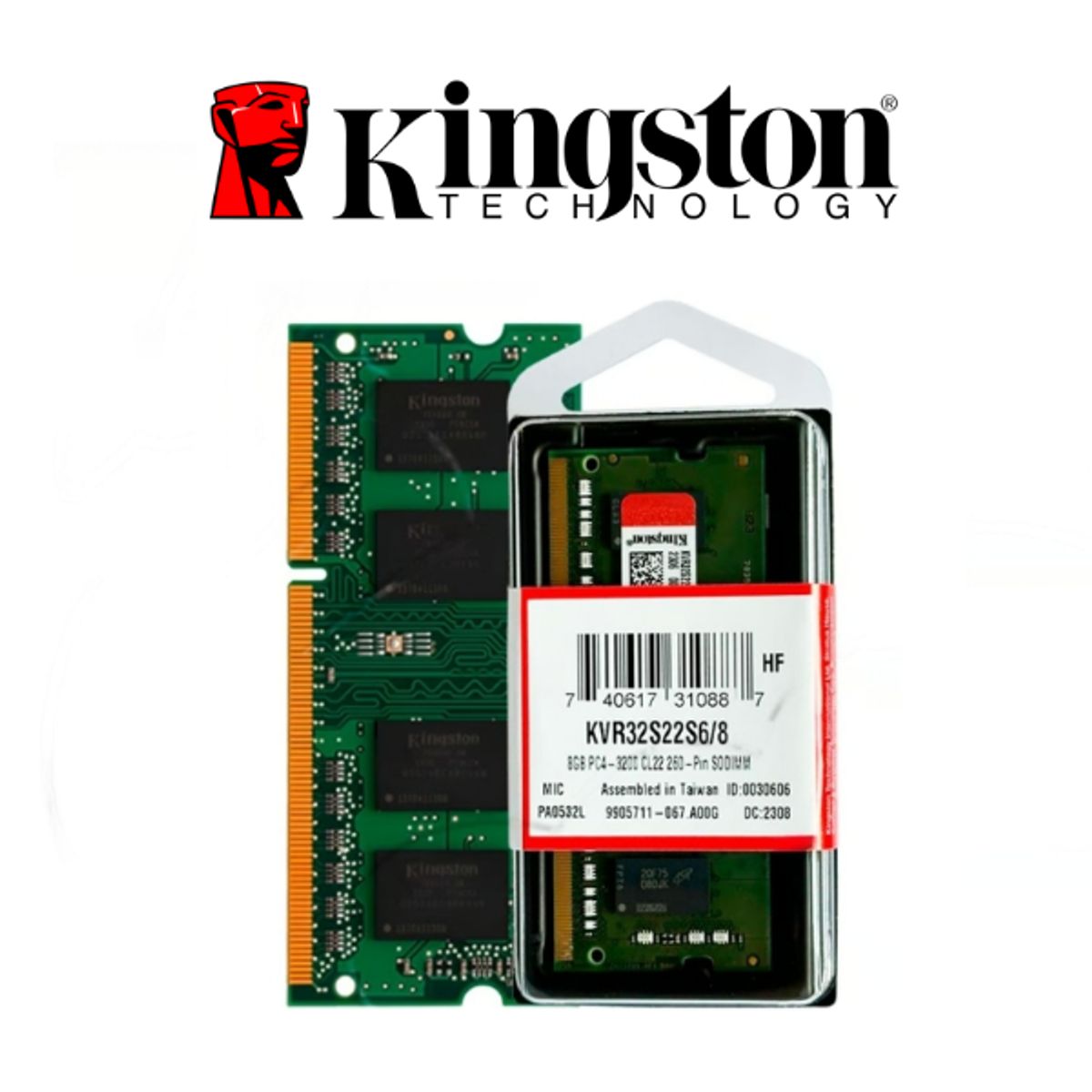 KINGSTON - Memoria Ram 8gb 3200mhz Laptop Dd4 Kingston