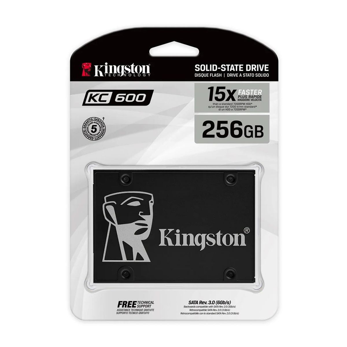 KINGSTON - KINGSTON SKC600/256G DISCO SOLIDO KC600 256GB SATA  6.0 GBPS