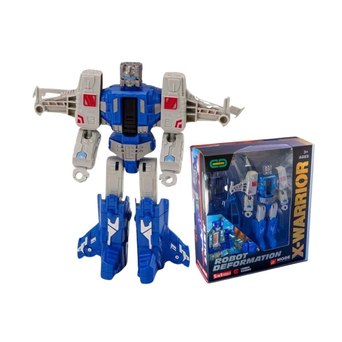 GENERICO - Juguete Robot-Helicoptero 2en1 Transformation X-Warrior