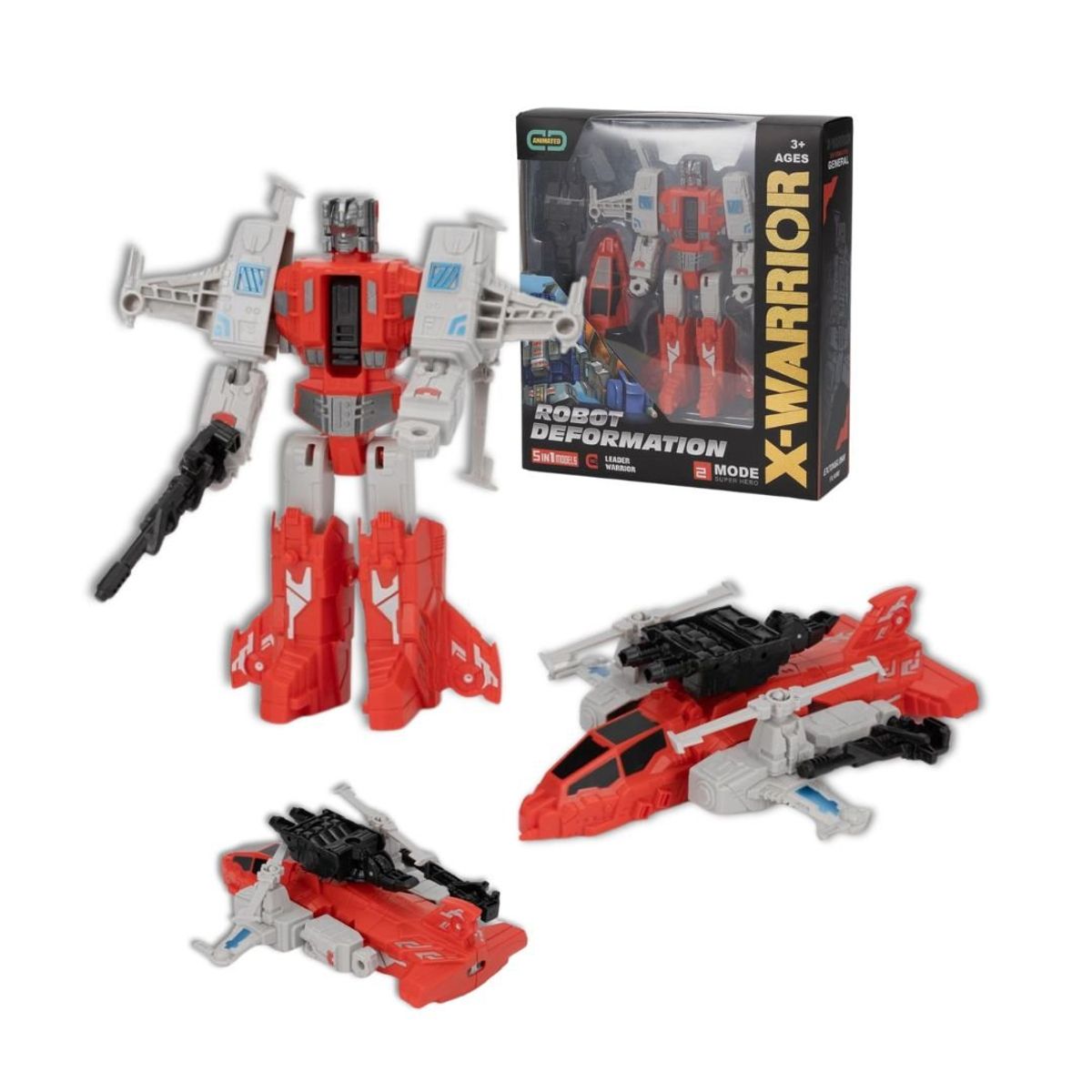 GENERICO - Juguete Robot-Helicoptero 2en1 Transformation X-Warrior