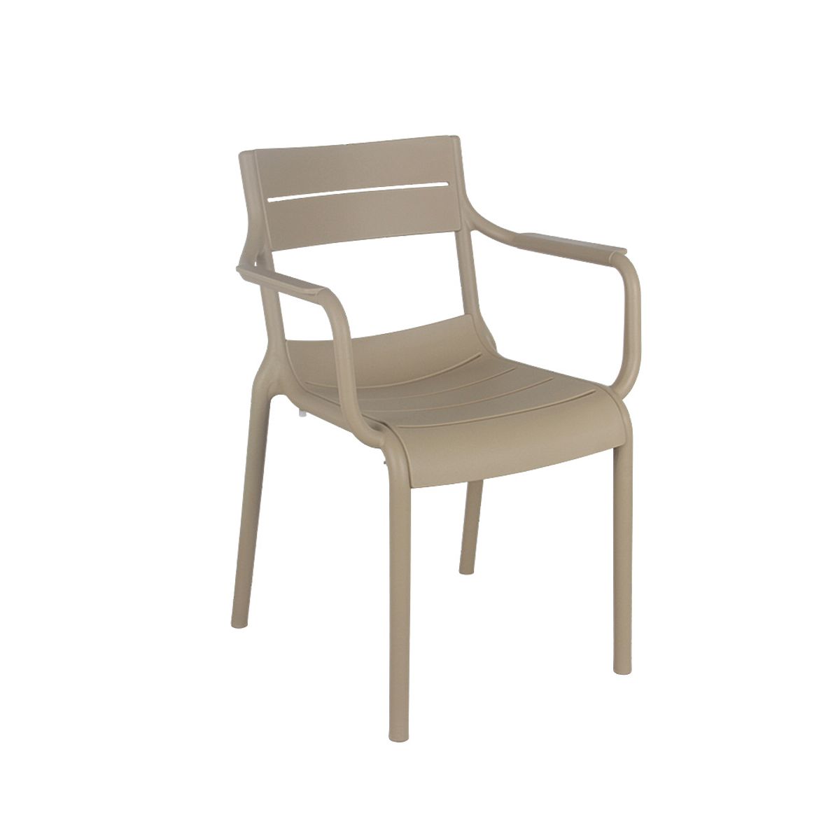 NIHM - Silla de Comedor con Reposabrazos Campito Beige