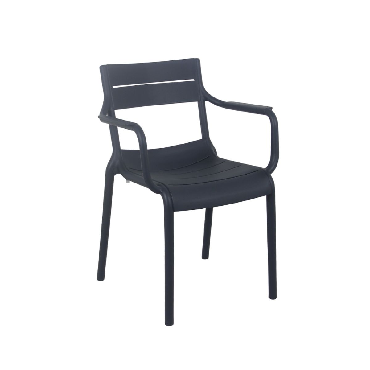 NIHM - Silla de Comedor con Reposabrazos Campito Gris