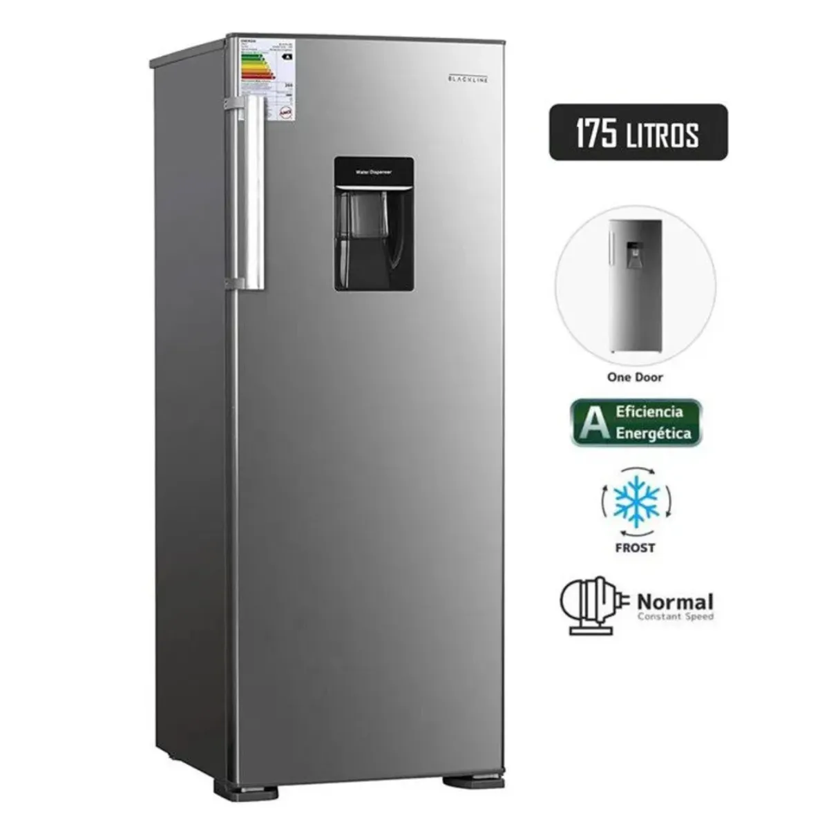 BLACKLINE - Refrigerador BLACKLINE 175L Frost 1PD Inox