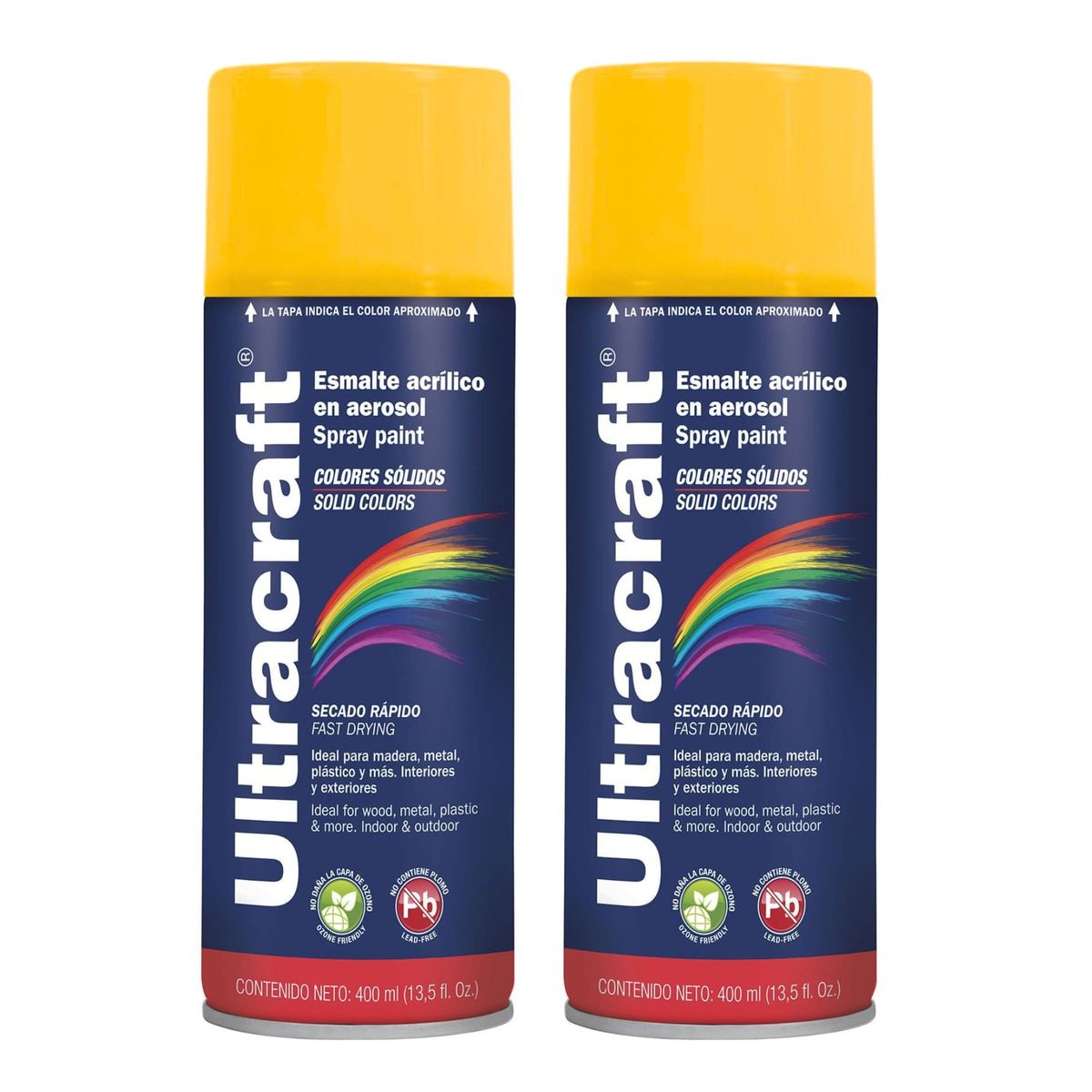 TRUPER - Pintura spray color amarillo CAT,  pack 2 unidades ULTRACRAF TRUPER