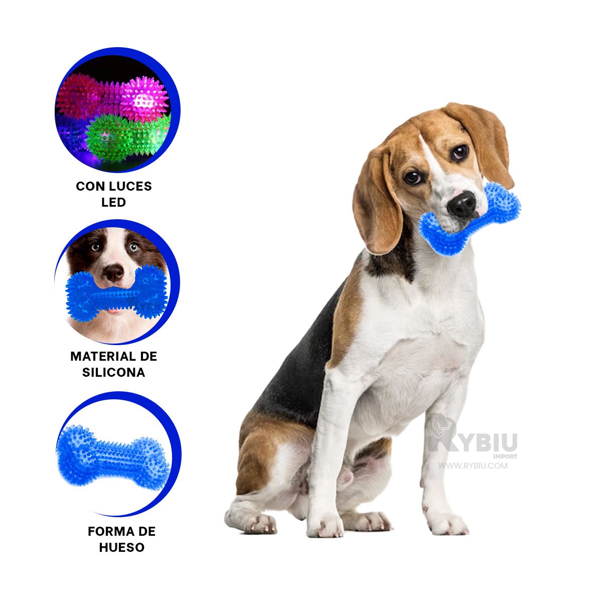 RYBIU IMPORT - Pack Completo de Jueguetes Pet en Azul Y+Gift MiniAgenda