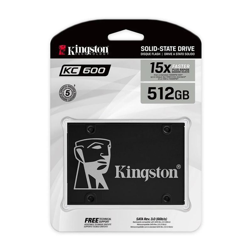 KINGSTON - KINGSTON SKC600/512G Unidad Sólida 512GB SATA 6Gb 2.5"