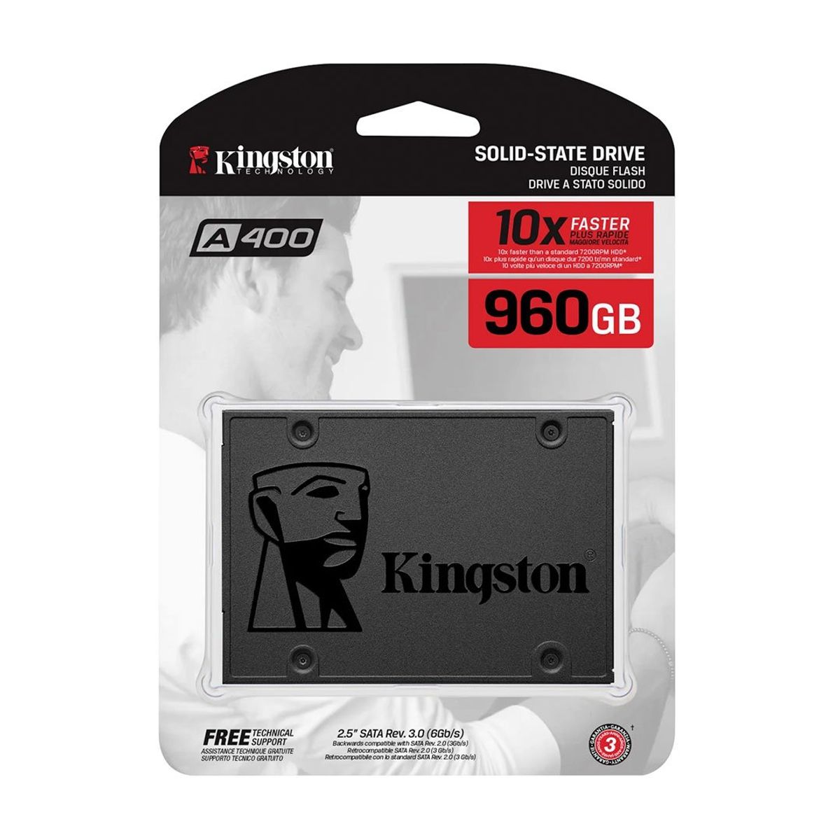 KINGSTON - KINGSTON SA400S37/960G DISCO SOLIDO A400 960GB SATA 6.0