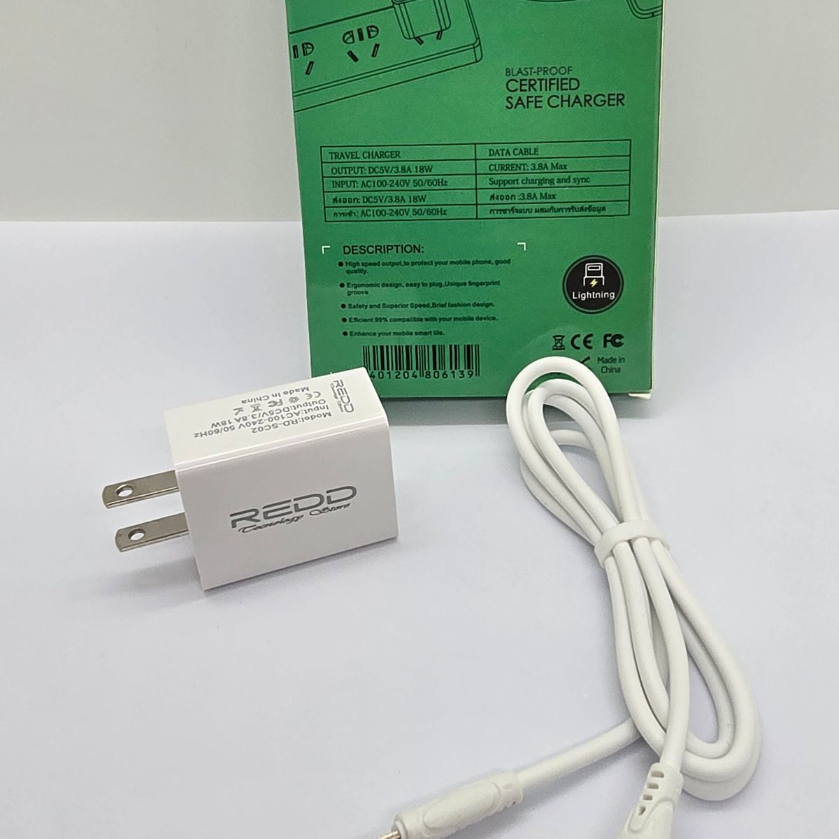 GENERICO - CARGADOR DE CELULAR REDD 18W ENTRADA IOS PARA IPHONE