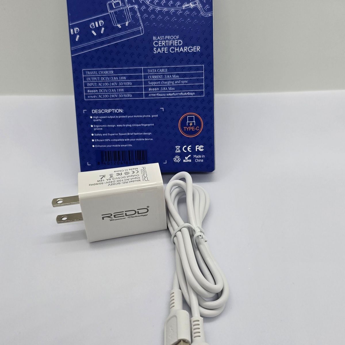 GENERICO - CARGADOR DE CELULAR REDD 18W TIPE C