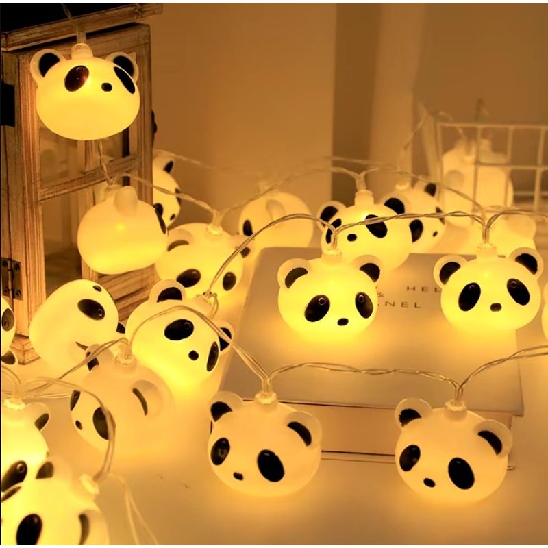 GENERICO - Cadena de luces LED con forma de Panda