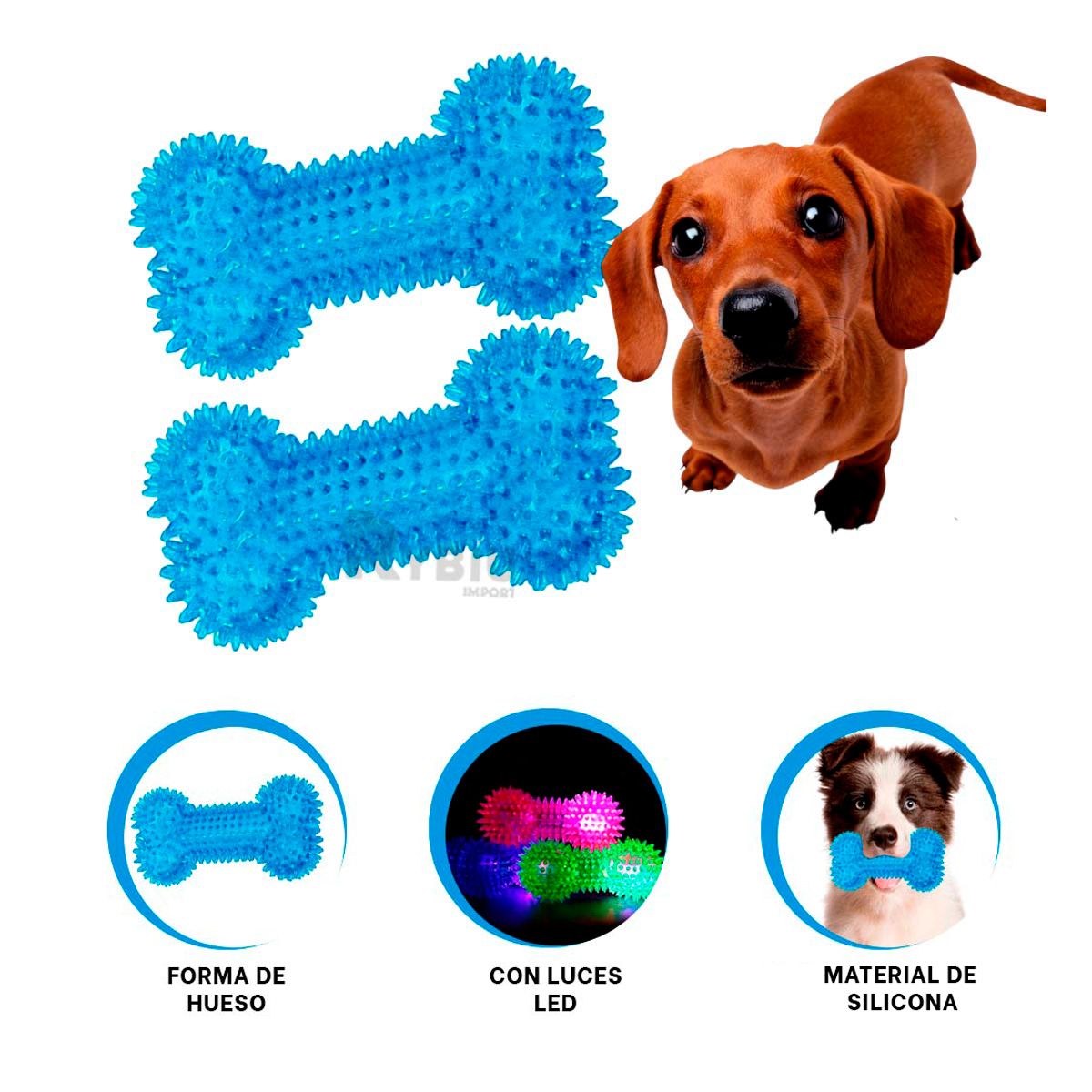 RYBIU IMPORT - Kit de Juegos para Mascotas en Celeste Y+Ligas de Regalo