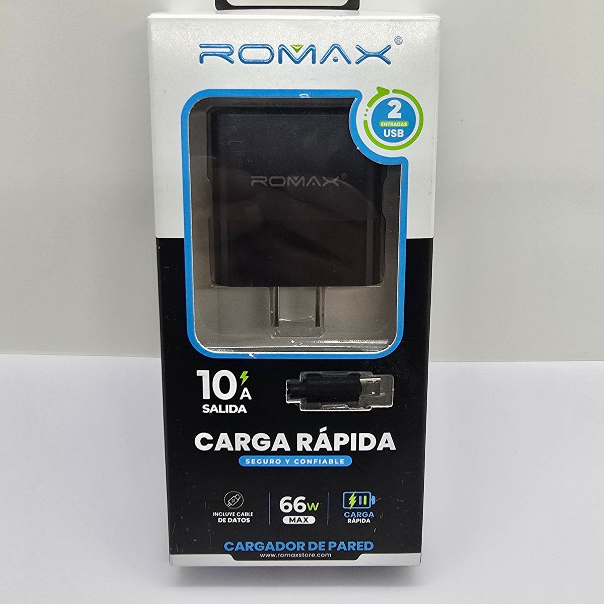 ROMAX - CARGADOR DE CELULAR ROMAX 10A 66W