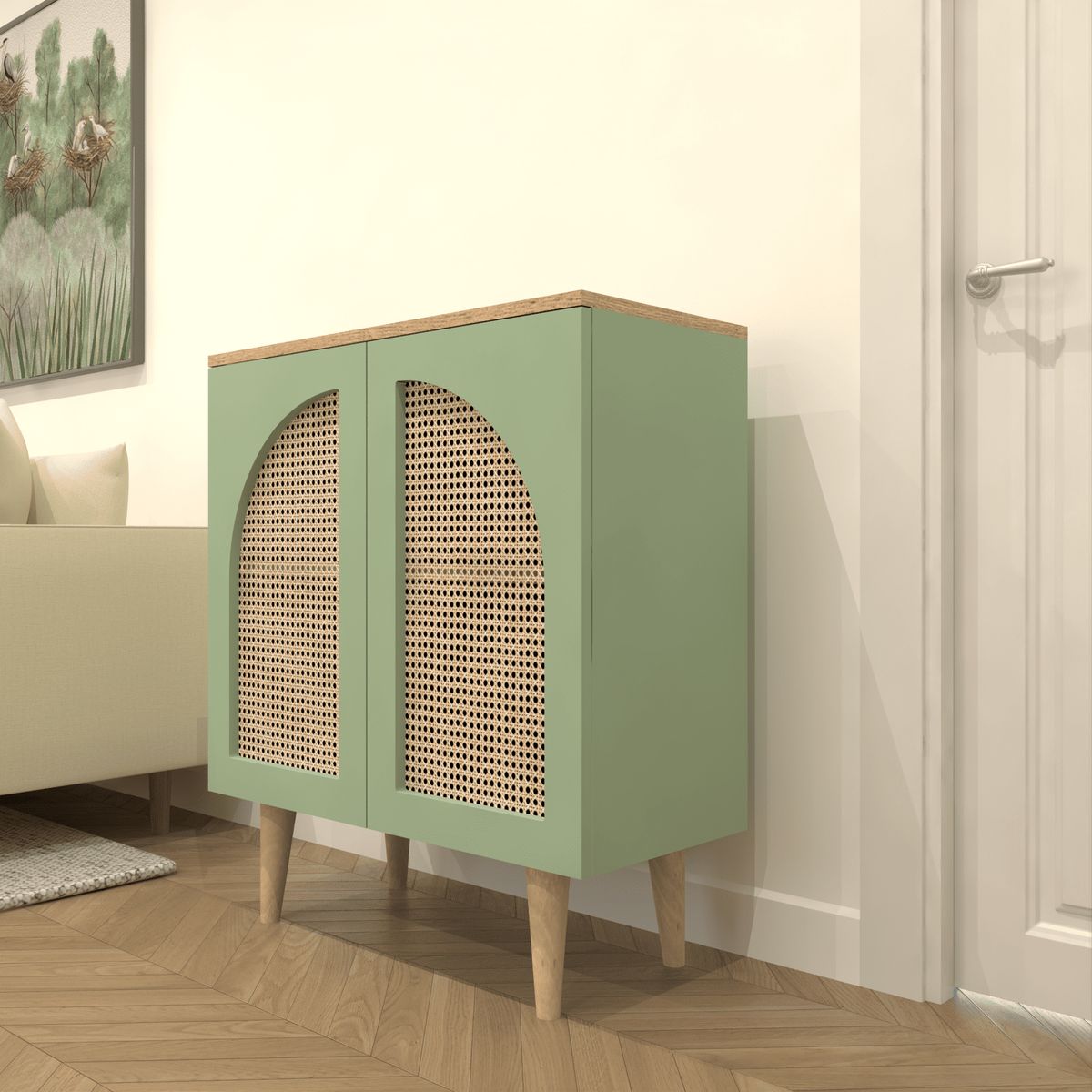 GENERICO - Aparador Rattan / Recibidor 2 puertas