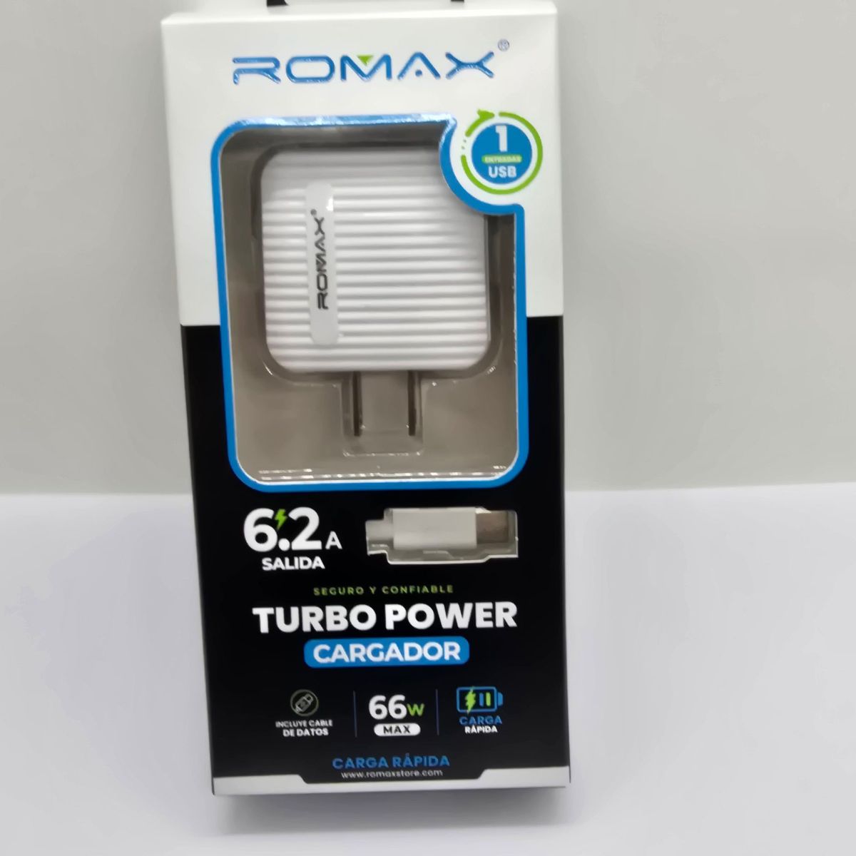 ROMAX - CARGADOR DE CELULAR ROMAX 66W 62A