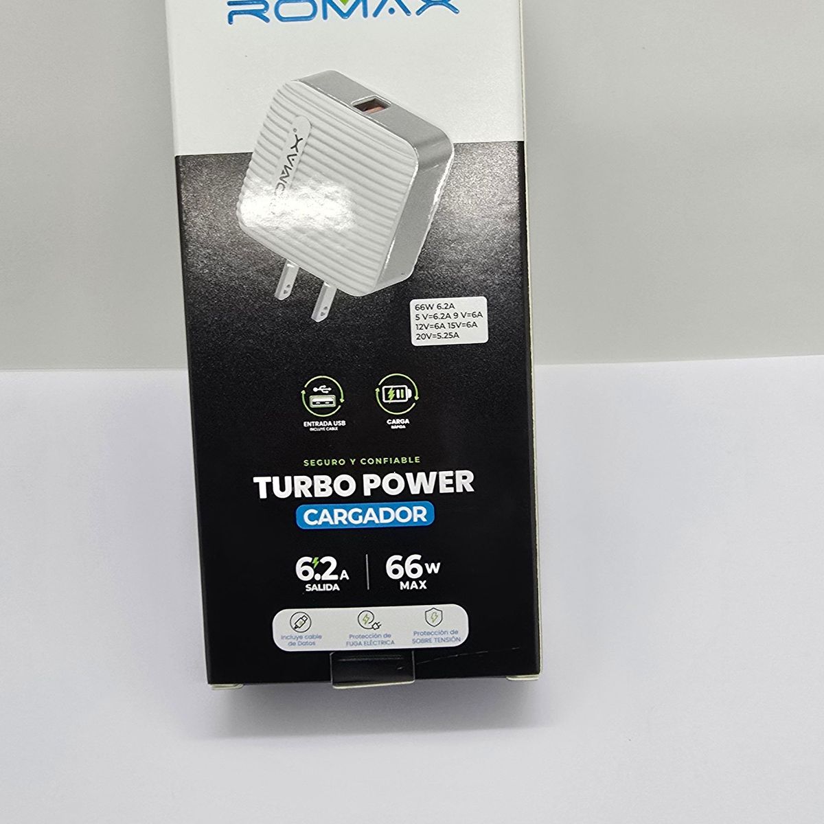 ROMAX - CARGADOR DE CELULAR ROMAX 66W 62A