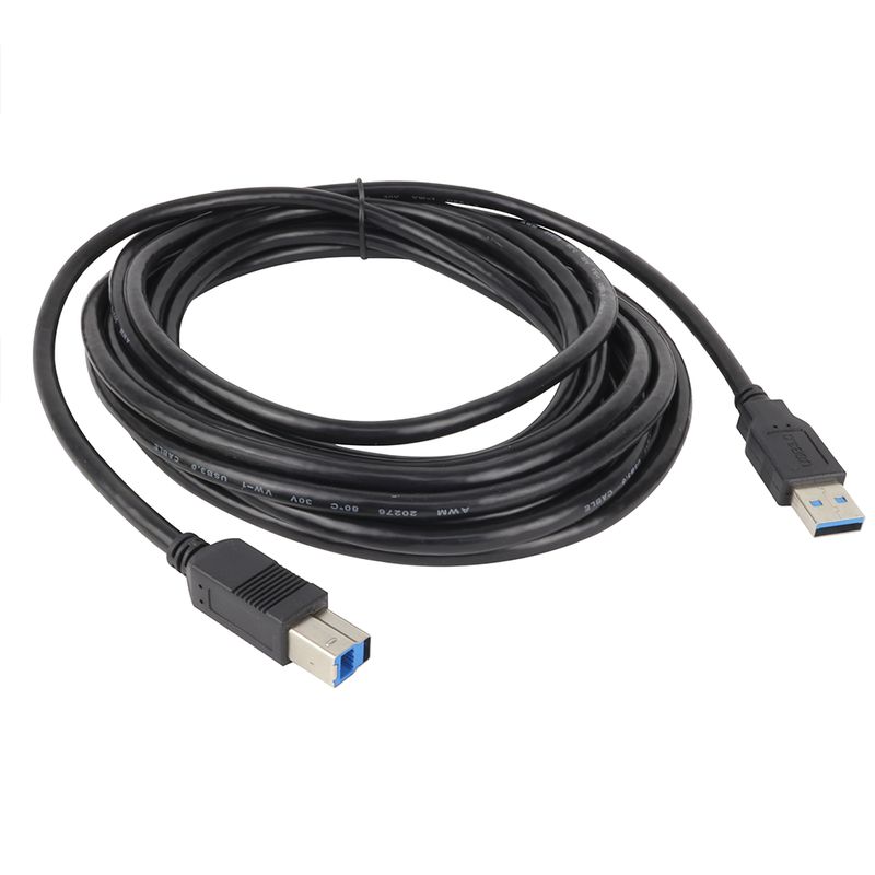 GENERICO - CABLE DE IMPRESORA DE 3 METROS 3.0 COLOR NEGRO