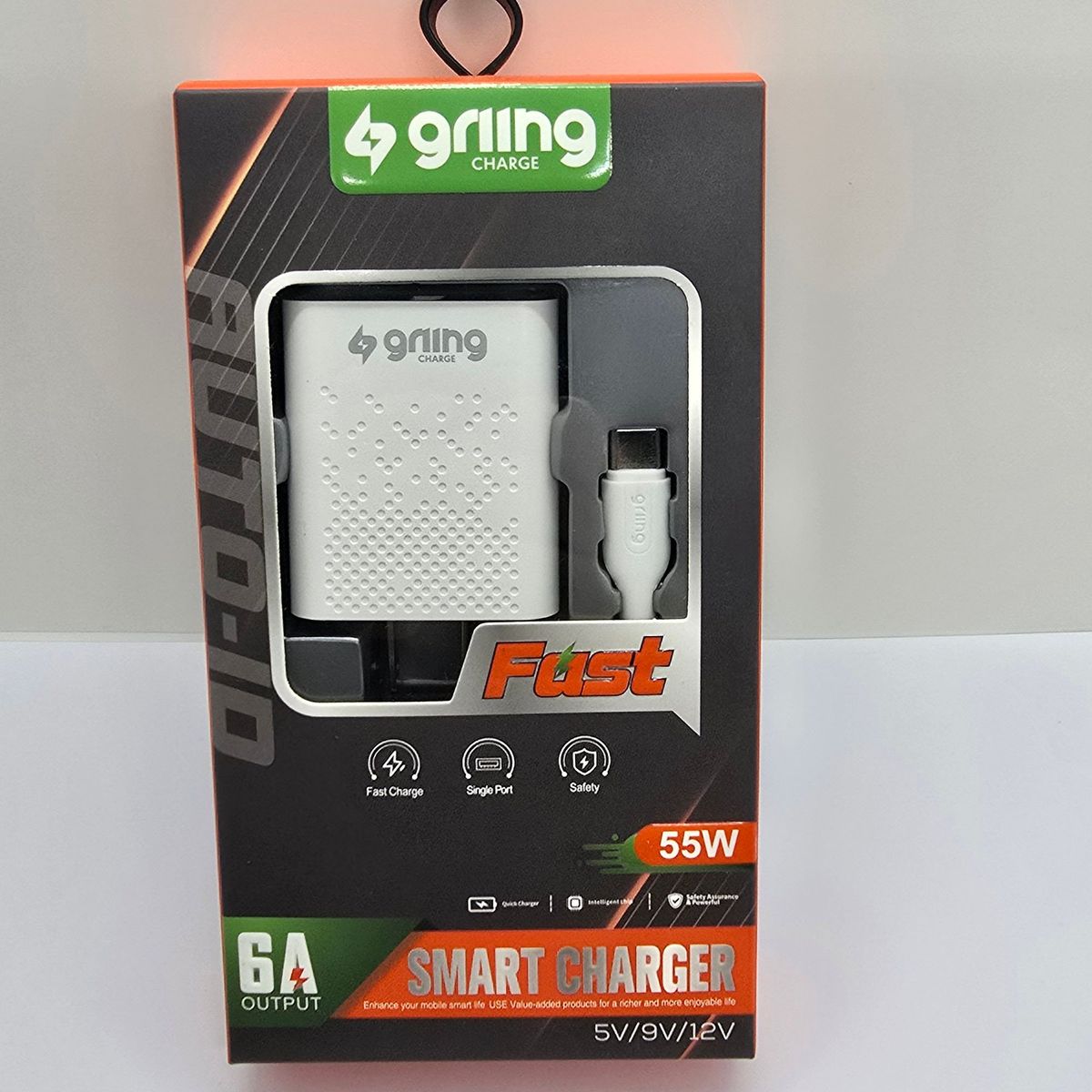 GENERICO - CARGADOR DE CELULAR GRIING 55W 6A