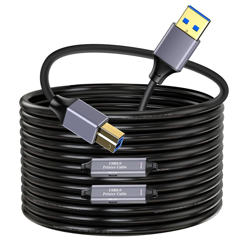 GENERICO - CABLE DE IMPRESORA DE 5 METROS 3.0 DE ALTA VELOCIDAD