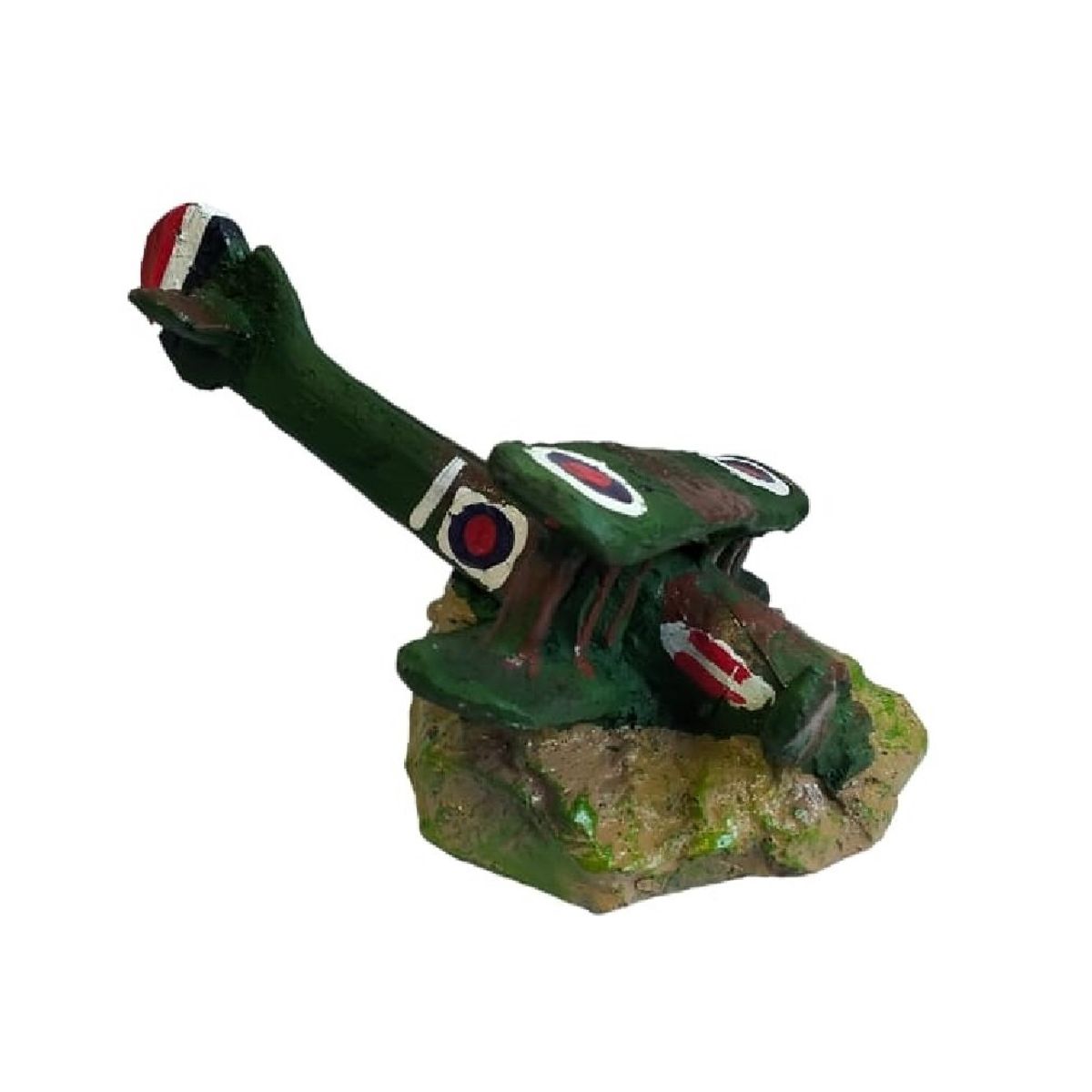 GENERICO - Adorno decorativo avioneta de resina para peceras y acuarios