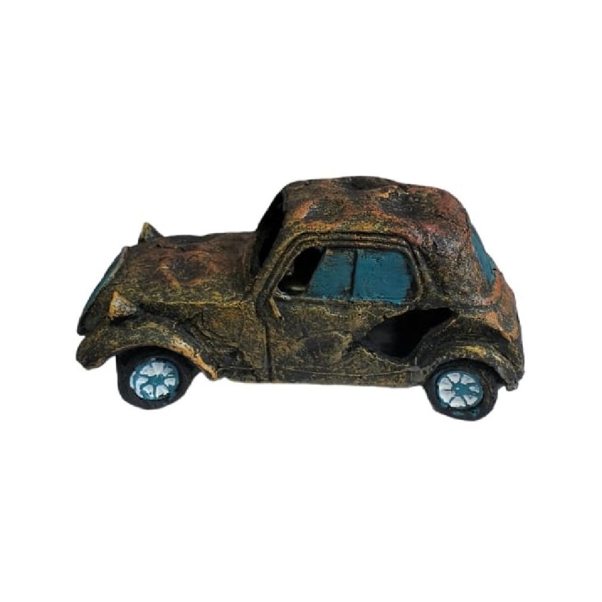 GENERICO - Adorno decorativo carro de resina para peceras y acuarios