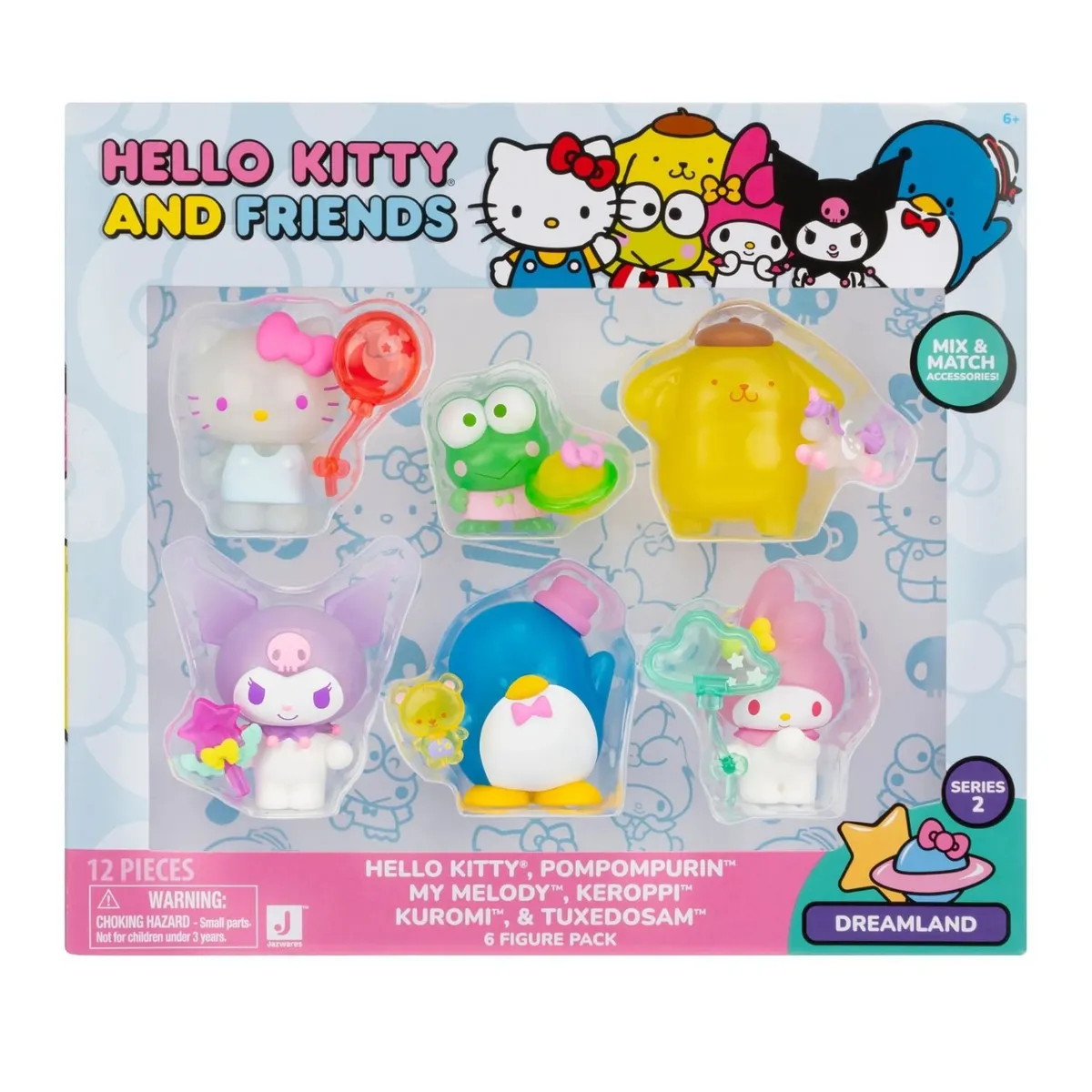 HELLO KITTY - Pack x 6 Figuras Hello Kitty y Amigos Dreamland
