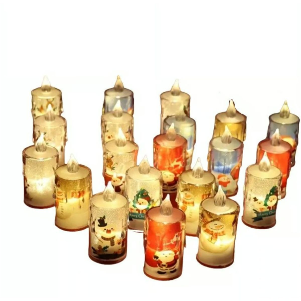 GENERICO - Luces vela LED de Navidad blanca - X2 UNIDADES