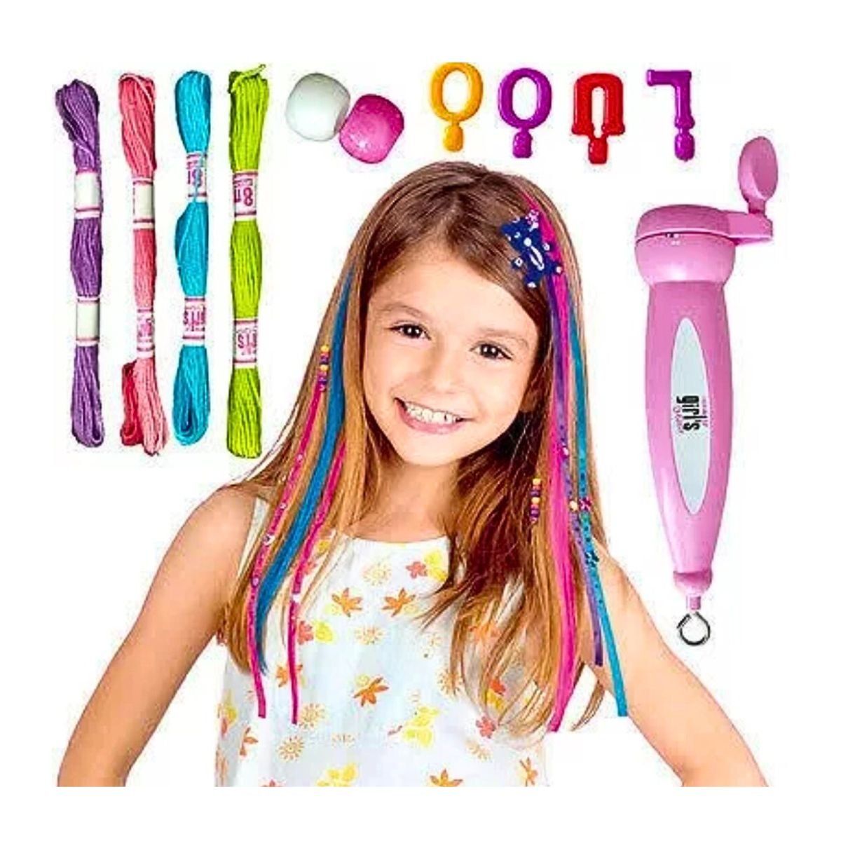 GENERICO - Juguete Kit de Cuentas 2 En 1 Para Hacer Pulseras Y Trenzas