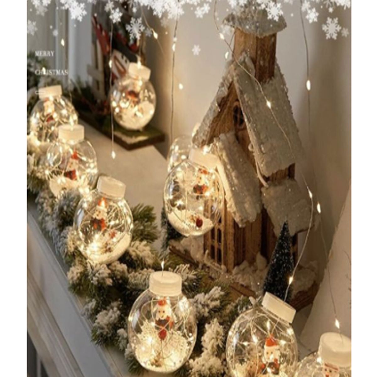 GENERICO - LUCES NAVIDAD CORTINA MODELO FOCO ESFERAS 3M - AMBAR