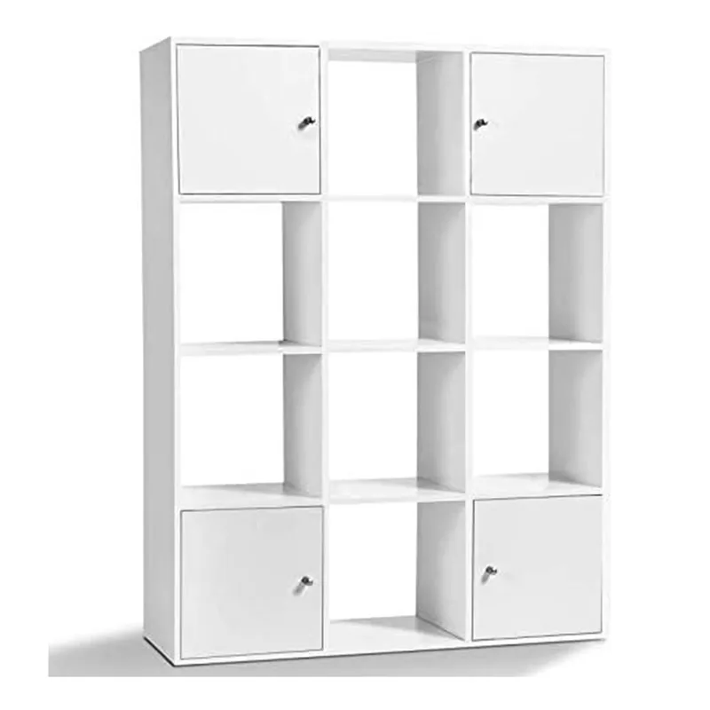 GENERICO - Librero moderno 4 puertas Navy Blanco Amore Home