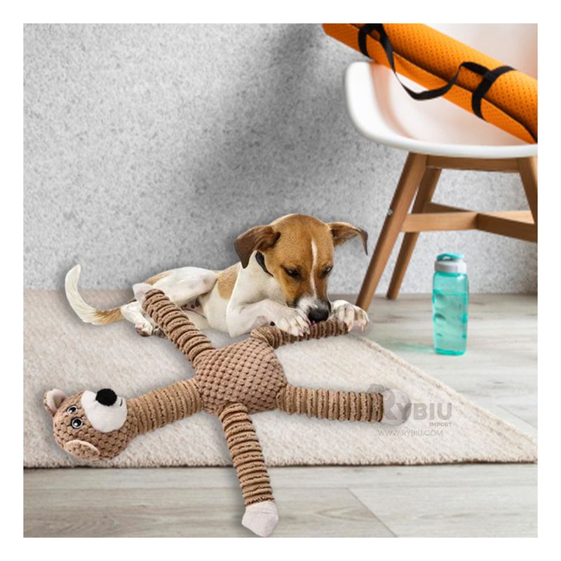GENERICO - Peluche de Oso para Perro de Color Mostaza Y+Papel de Regalo