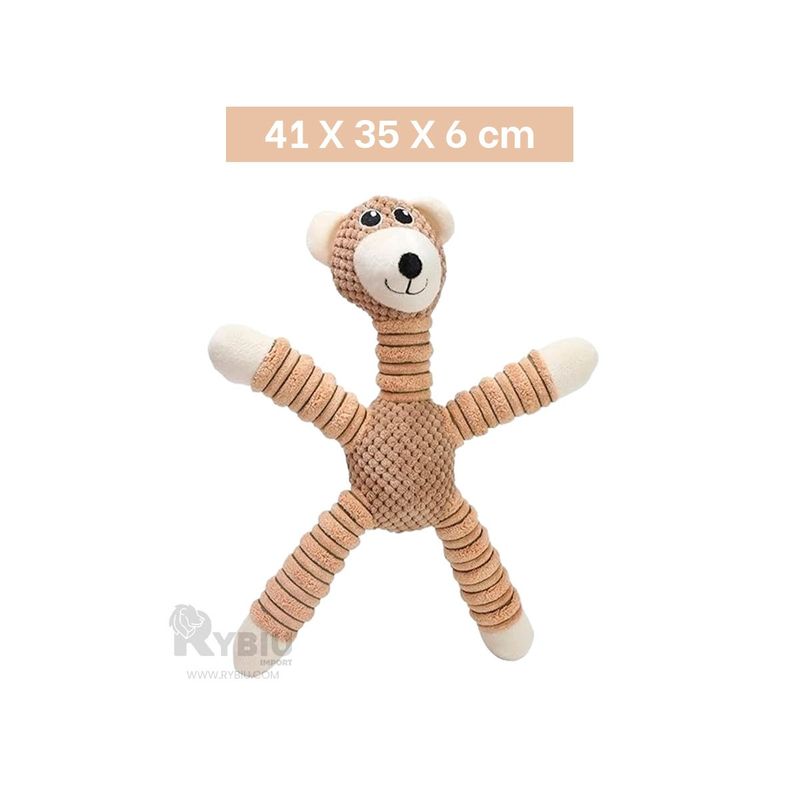 GENERICO - Muñeco Moderno para Perros en Mostaza Y+Ligas de Regalo