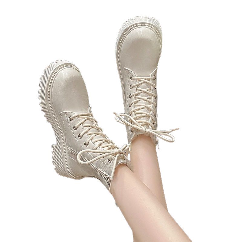 BLWOENS - Zapatos Botas de Martín para mujeres - Blanco