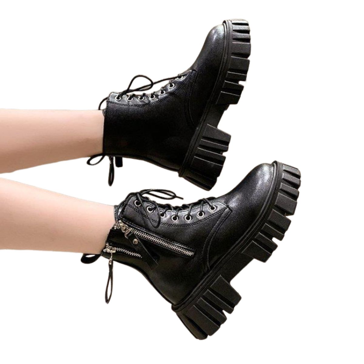 BLWOENS - Zapatos Botas de Martín para mujeres - Negro