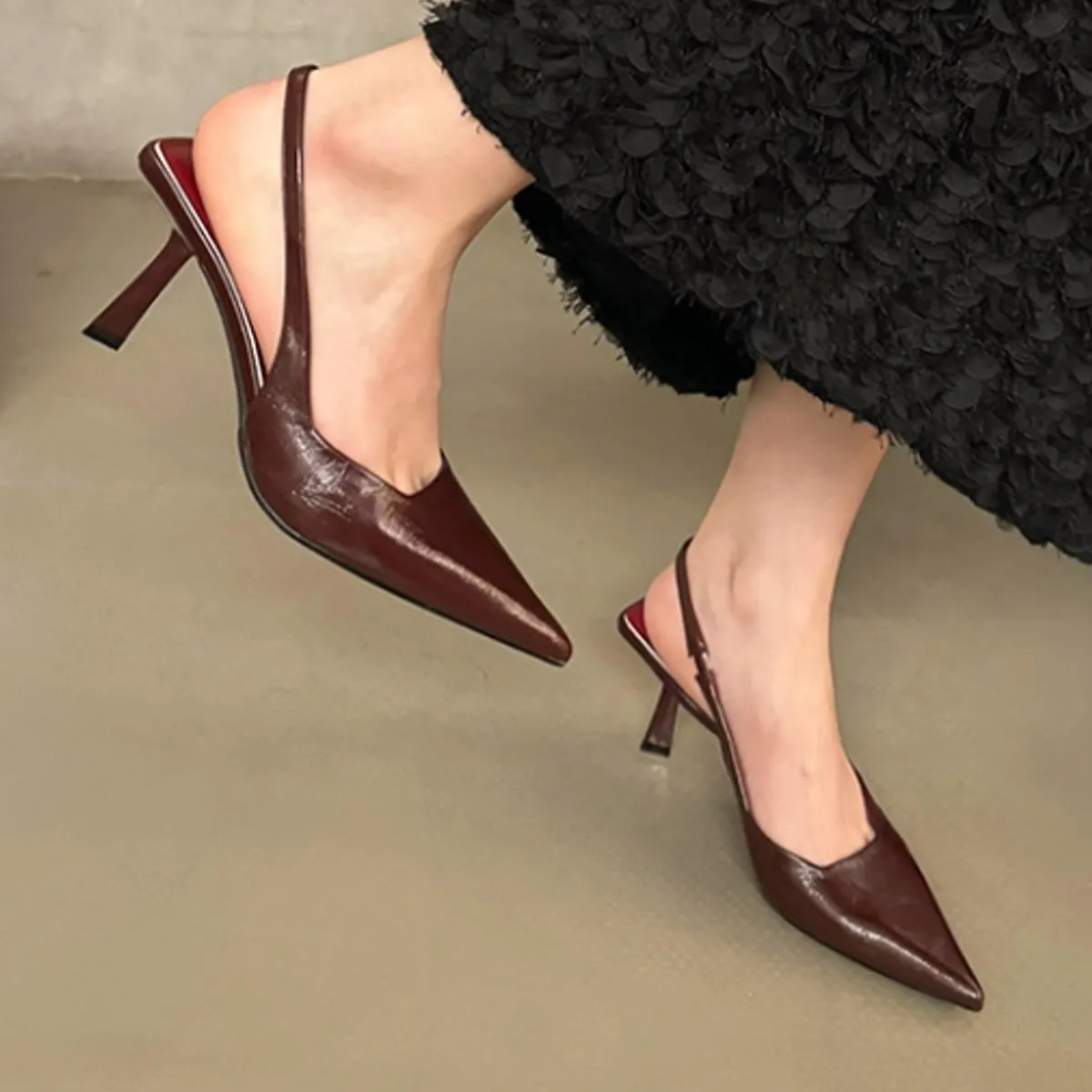 BLWOENS - Zapatos Tacones altos femeninos en verano - Rojo_.