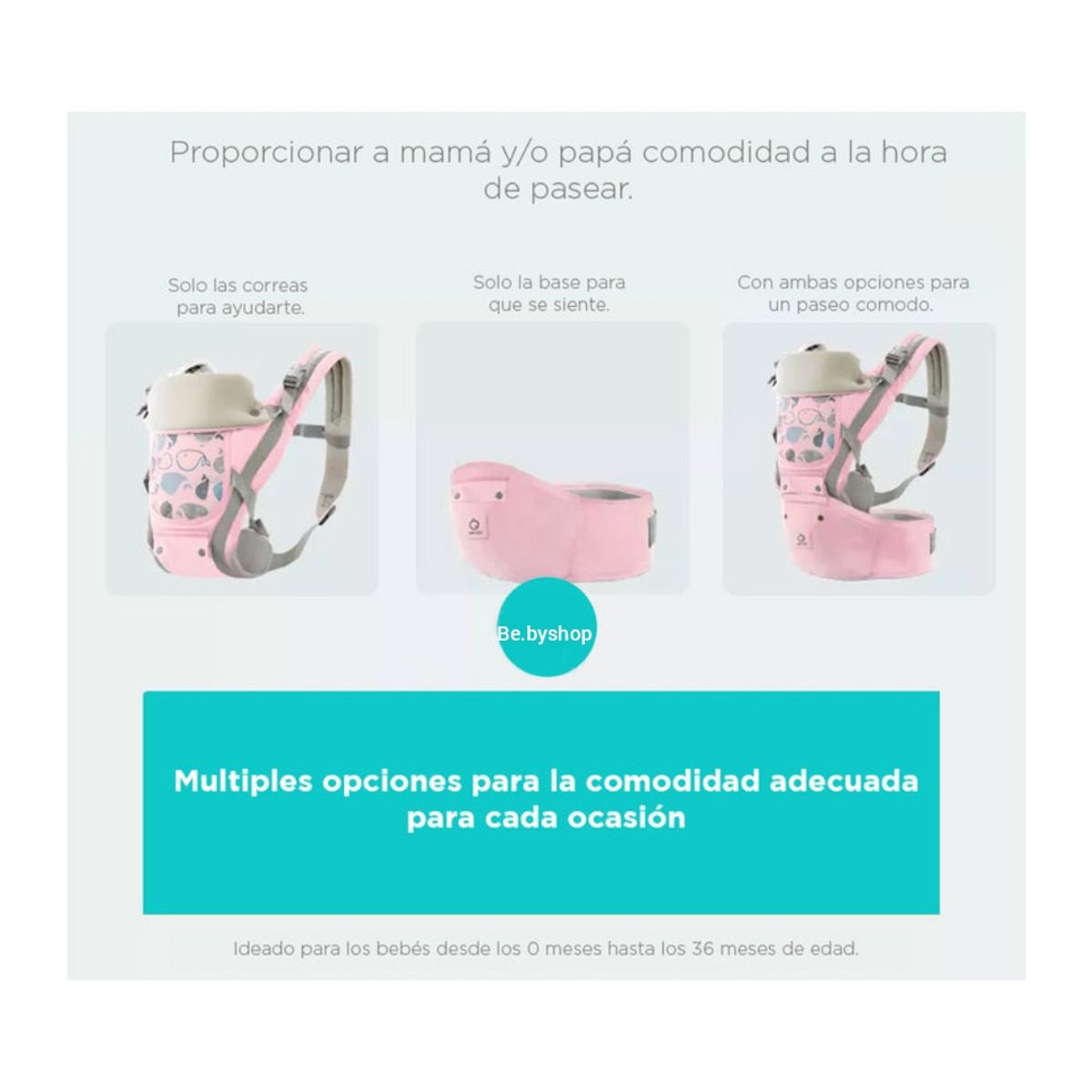 GENERICO - canguro ergonómico ballena 3en1