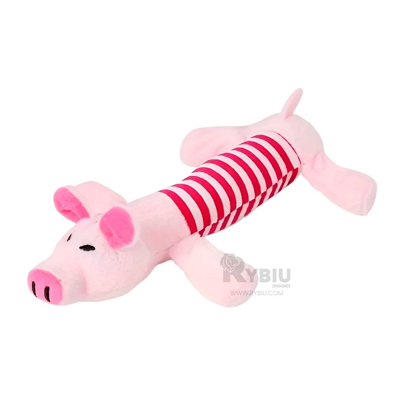 GENERICO - Juguete Forma de Chancho Rosado con Fucsia Y+Papel de Regalo