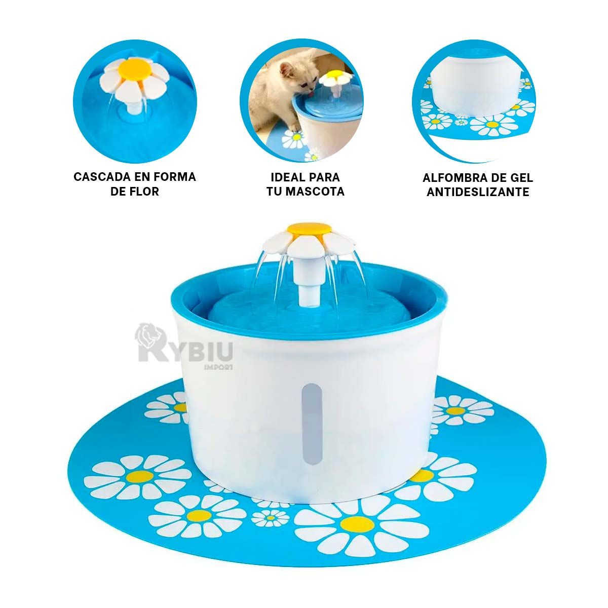 GENERICO - Cascada Perfecta para Animales en Celeste Y+Gift MiniAgenda