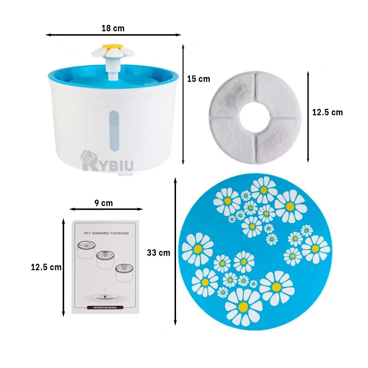 GENERICO - Dispensador Moderno en Celeste Y+Ligas de Regalo