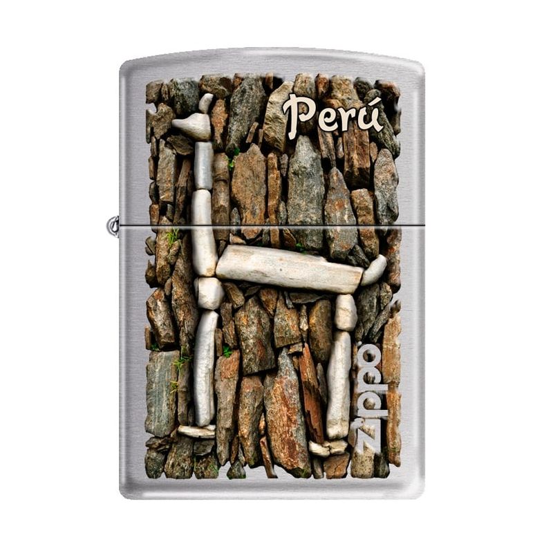 ZIPPO - Encendedor Zippo Brushed Choquequirao Llama Tallado